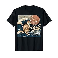 Surrealism Japanese Painting European Shorthair cat T-Shirt