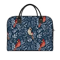 Red Cardinal and Branches Travel Tote Bag Large Capacity Laptop Bags Beach Handbag Lightweight Crossbody Shoulder Bags for Office
