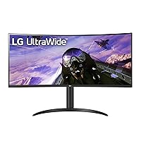 LG 34WP65C-B 34-Inch 21:9 Curved UltraWide QHD (3440x1440) VA Display with sRGB 99% Color Gamut and HDR 10 and 3-Side Virtually Borderless Display with Tilt/Height Adjustable Stand -Black (Renewed)