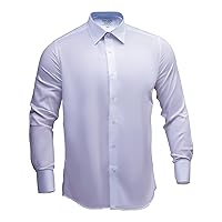 Perry Jacobs Exclusive Luxury Men's Slim Fit Long Sleeve Cotton Dress Shirt Color: White. Size: 16'' Neck, 33''-34'' Sleeve.