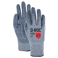 MAGID D-ROC 13-Gauge RepTek Grip ANSI Level A5 Work Gloves, 1 Pair, Size 10/XL, Silicone Coated, Grey, GPD487