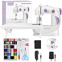 Magicfly Mini Sewing Machine for Beginner, Dual Speed Portable Machine with Extension Table, Light, Sewing Kit for Household, Travel