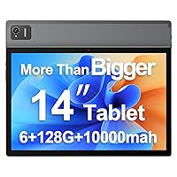 FOLLOWM 14 Inch Tablet, Android 12 Computer Tablets with 1920 x 1080 IPS HD Display,