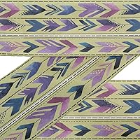 Beige Stripe Arrow Ribbon Trim Tape Fabric Laces for Crafts Printed Velvet Trim 9 Yards Sewing Accessories 3 Inches