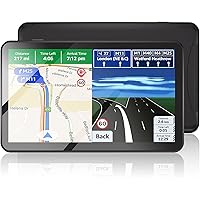 2024 Newest Car GPS Navigator 2.5D Touchscreen 7inch，2024 US Maps， Truck GPS Commercial Drivers，Real Voice prompts Turn Direction， Speed Limit Warning Speed Camera Alert, Lane Guidance Assist, POI