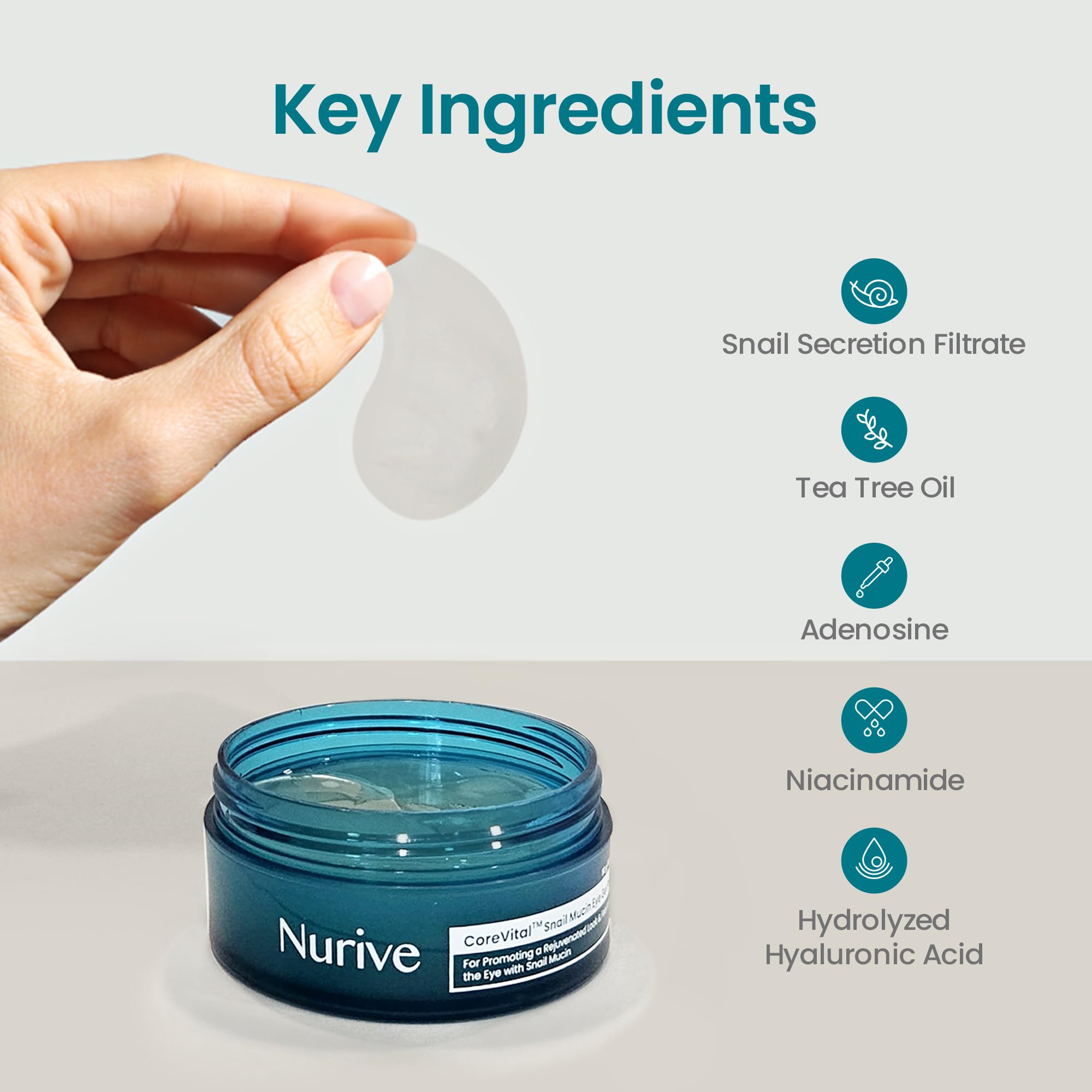 NURIVE's Youthful Skin & Bright Eyes Pack | Depuffs and Brightens Your Under Eye Bags | Helps Minimize Fine Lines and Wrinkles for Sensitive Skin
