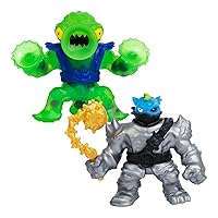Heroes of Goo Jit Zu Cursed Goo Sea Versus Pack | Exclusive 2 Figure Pack | Exclusive Pantaro with Color Change Face & Exclusive Squidor with Suction Attack