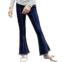 Girls Flared Jeans Kids Bell Bottom Pants Size 8,10-12,14-16,18-20