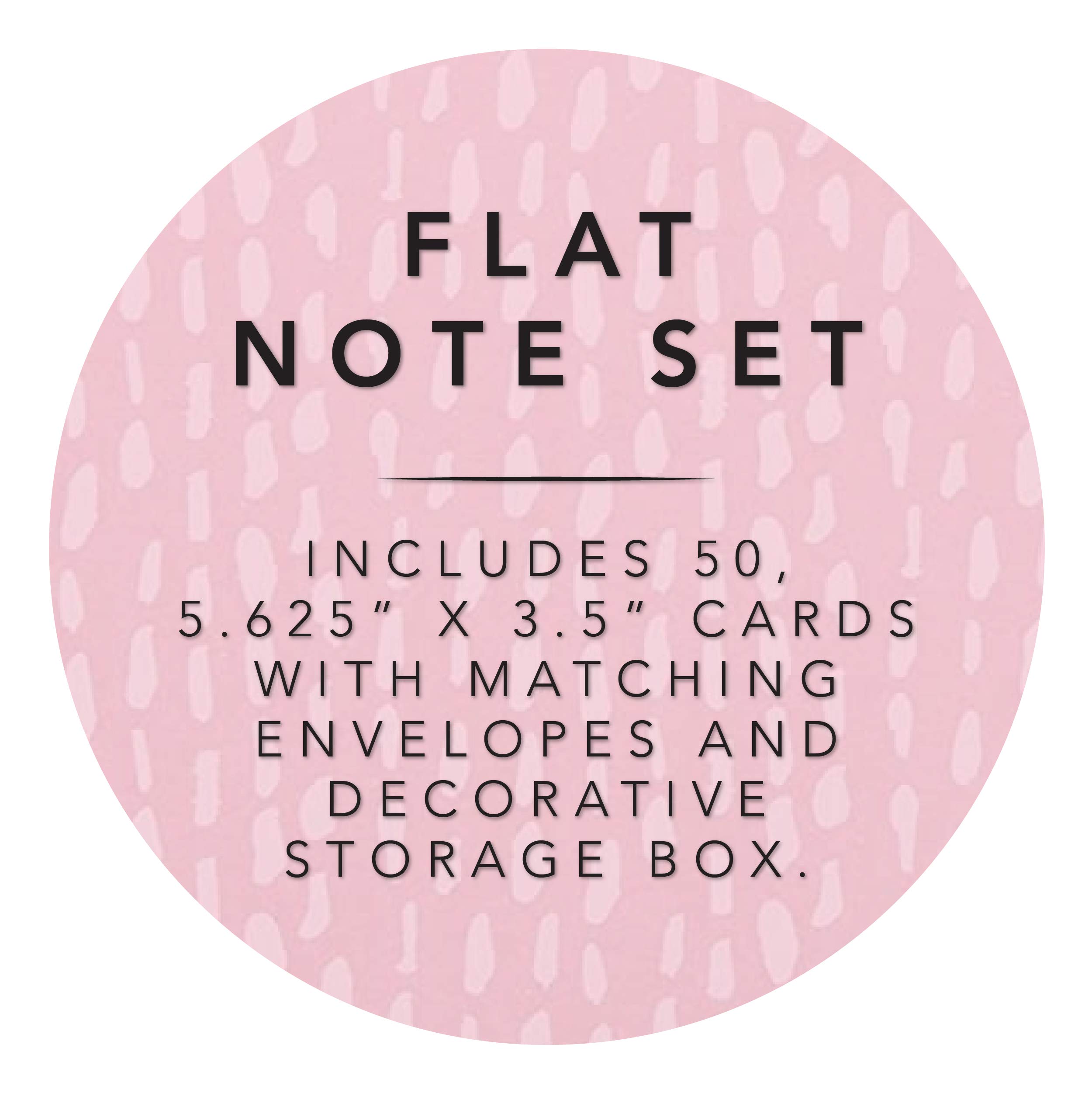 Graphique Gold Heart Flat Notes – Note Card Stationery with Adorable Soft Pink Border and Printed Gold Heart, 50 Note Cards and Matching Envelopes for Thank You Notes and Invitations, 5.625