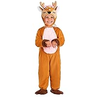 Darling Deer Costume for Toddlers | Baby Deer Onesie With Antlers & Hooves, Woodland Animal Fawn Jumpsuit