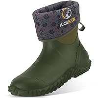 Rain Boots for Women, Women's Mud Boots Garden Shoes With Neoprene Rubber, Waterproof Insulated Women Rubber Boots for Gardening Farming and Yard Working