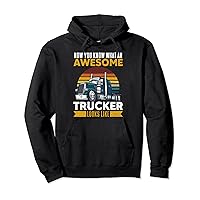 Trucker Vintage Truck Driver Pullover Hoodie