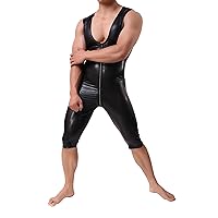 New Sexy Bodysuit Leather Leotard Tank top c17