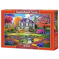 CASTORLAND 3000 Piece Jigsaw Puzzles, Garden of Dreams, Idyllic Paradise, Colorful Puzzles, Adult Puzzle, Castorland C-300655-2