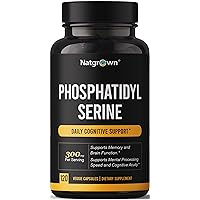 Phosphatidylserine 300mg - Nootropics Brain Support Supplement - Phosphatidyl Serine PS Complex - Vegan & Gluten-Free, 120 Capsules