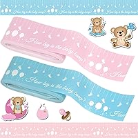 gisgfim 100ft Baby Shower Games Belly Measuring Tape for Baby Shower Gender Reveal Tummy Measure Baby Bump Tape Supplies Measure Tape Game Party Favors for Pregnant Mommy How Big is Mommys Belly Game