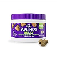 Wellness Pumpkin Patch Flavored Soft Chew Digestive Health Supplements for Dogs, 45 Count