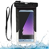 Lanyard Phone Pouch Waterproof Dry Bag Case Compatible with LG Harmony 4, Fortune 3, Tribute Monarch, K31 Rebel, K22, Aristo 5, Arena 2 (Black)