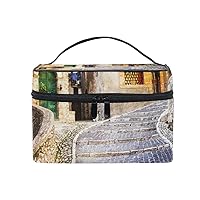 Cosmetic Bag Old Streets Of Italian Villages Vintage Women Makeup Case Travel Storage Organizer