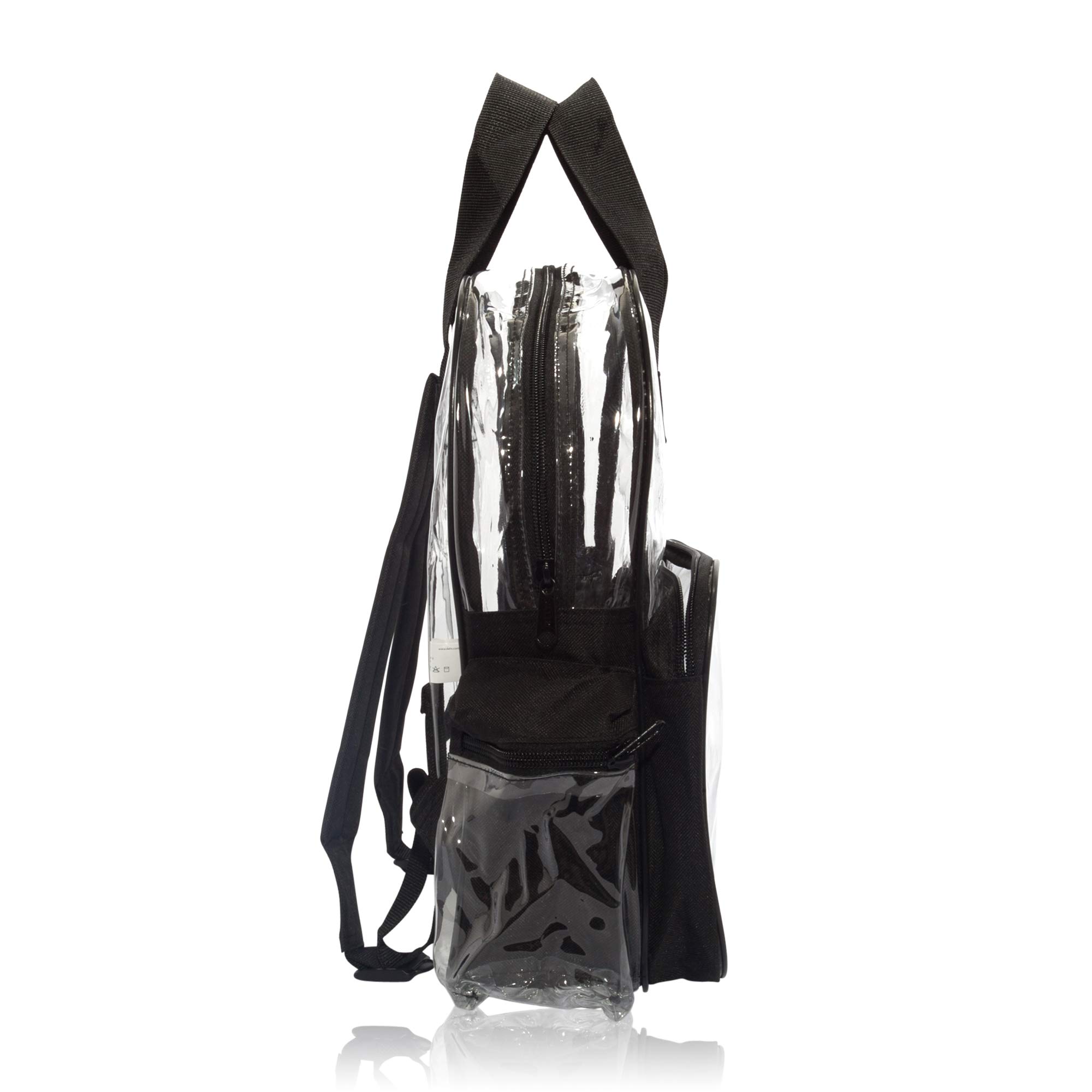 DALIX Clear Backpack with Smooth Plastic Completely Transparent