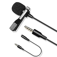 Nicama 10FT Cable Lavalier Lapel Microphone LVM7­ Lav Mic for Recording YouTube Interview Video Conference/Podcast Voice Dictation DSLR Camera Camcorders Smartphone iPhone Zoom Audio Recorder