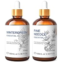 HIQILI Wintergreen Essential Oil and Pine Neddle Essential Oil, 100% Pure Natural for Diffuser - 3.38 Fl Oz
