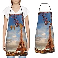 Waterproof Apron with Neck Strap Adjustable Bib for Kitchen Cartoon Animal Chef Aprons for Women Men Cooking