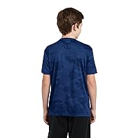 SPORT-TEK Boys CamoHex Tee, Medium, True Royal