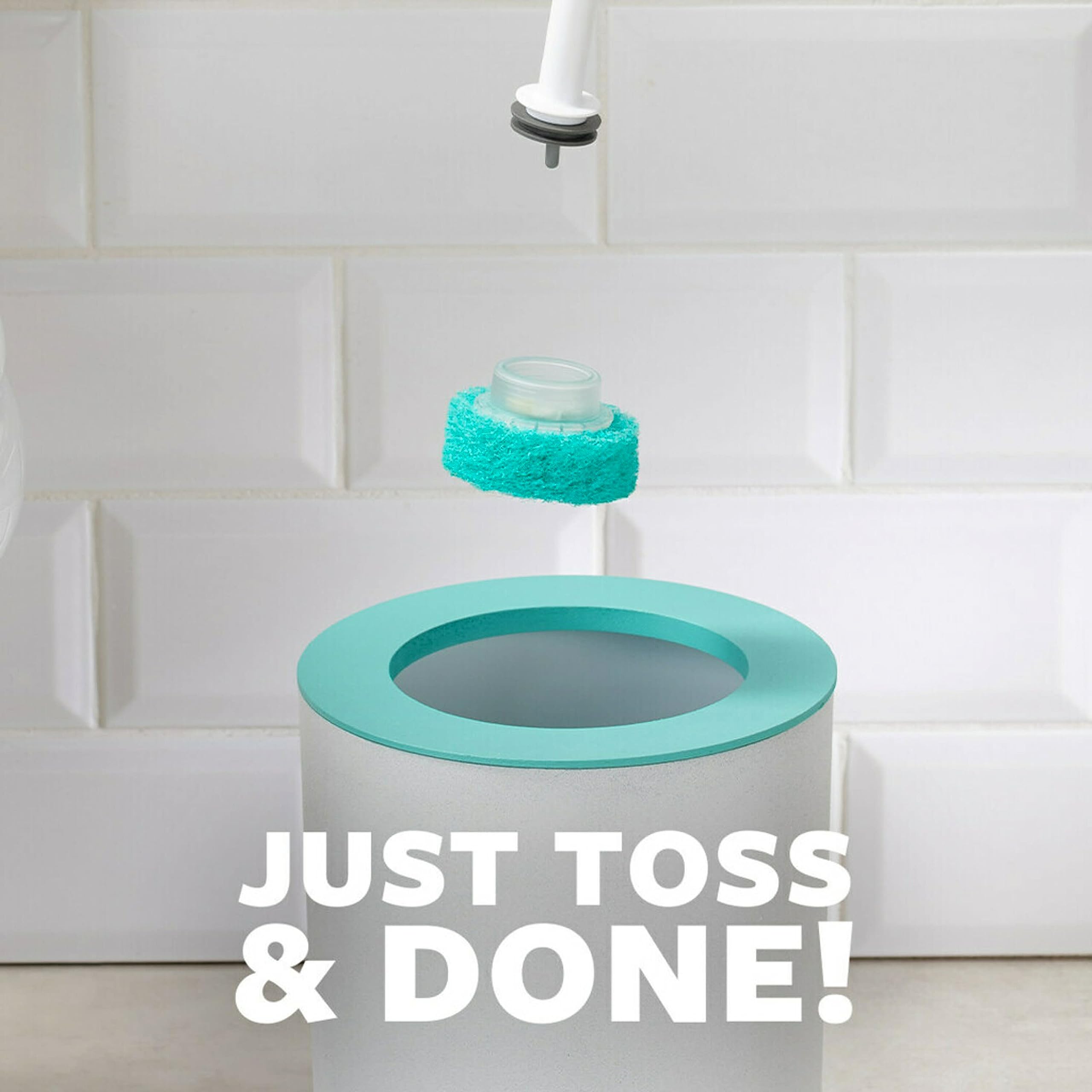 Scotch-Brite Power Scour Disposable Scrubbing Pad Refills, Disposable Toilet Bowl Cleaner Scrub Pad Tablets, 8 Scrubbing Pad Refills