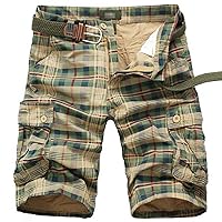ELETOP Men's Cargo Shorts Relaxed Fit Casual Camo Shorts Classic Multi-Pocket Outdoor Work Shorts