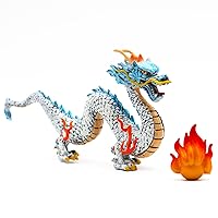 Gemini&Genius Chinese Dragon Toys, 2024 Year of The Sea Dragon Mascot Action Figures, Standing Dragon Animals, Toy Gifts or Ornament for Chinese New Year Spring Festival Dragon Decoration, Collection