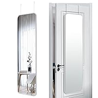47x14 Mirror Rectangle Full Body Length Door Hanging Wall Mounted Metal Frame Dressing Make-up Mirrors for Entryway Bedroom Bathroom Living Room 47 14 inch Silver