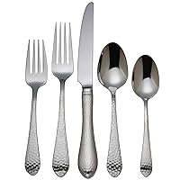 Reed & Barton Hammered Antique 5Pc Flatware Place Setting, 5 Piece, Silver
