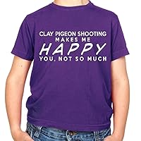 Clay Pigeon Shooting Makes Me Happy - Childrens/Kids Crewneck T-Shirt