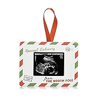 Pearhead Special Delivery Sonogram Christmas Ornament, Pregnancy Announcement Keepsake for Expecting Mothers, Gender-Neutral Baby Holiday Décor