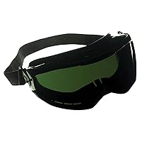 KLEENGUARD V80 Monogoggle XTR OTG Goggle Protection (18626), Over Glasses, Anti-Fog, IRUV Shade 5 Lens, Blue Frame, 6 Pairs / Case