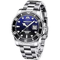 Men's Watch 40 mm Men's Analogue Quartz Watch Stainless Steel Wrist Watch Men's Waterproof Date Luminous Men's Watch Classic