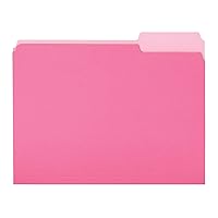 Amazon Basics File Folders, Letter Size, 1/3 Cut Tab, Pink, 36-Pack