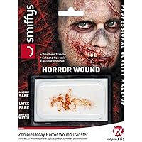 Smiffys Horror Wound Transfer, Zombie Decay Size: One Size