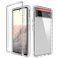 Case for Google Pixel 6/6Pro, Clear Shockproof Protective Phone Case with Camera Protection, Anti-Scratch Shock Soft TPU Silicone Case,White,6 Pro 6.7