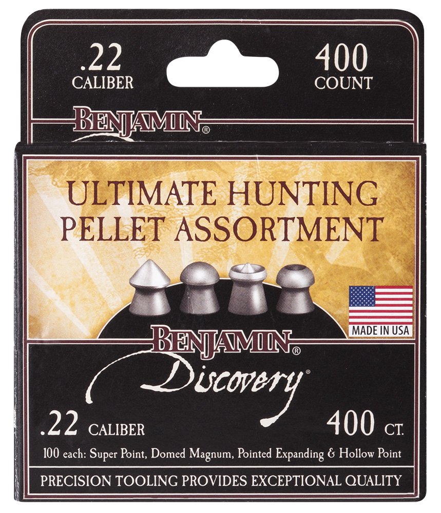 Benjamin 22BHPA Discovery Ultimate Hunting Pellet Assortment, Caliber: .22, 400-Count