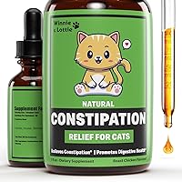 Constipation Relief for Cat | Cat Constipation Relief | Cat Laxative | Cat Laxative Constipation Relief | Constipation Relief for Cats | Cat Stool Softener | 1 fl oz | Chicken Flavor