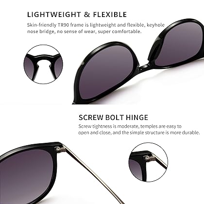 SUNGAIT Vintage Round Sunglasses for Women Men Classic Retro Designer Style