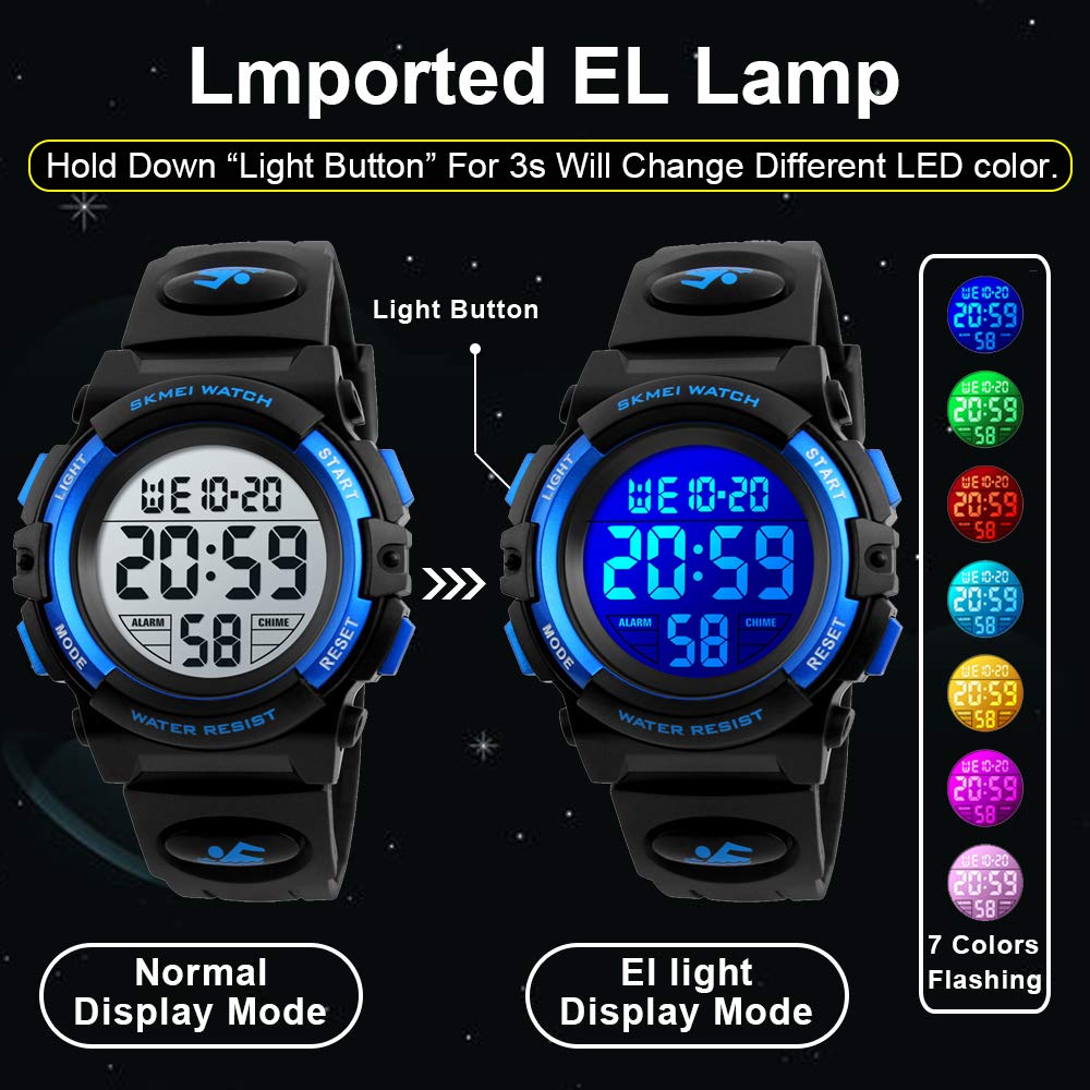 Kid Watch for Boy Girl Child Multi Function Digital LED Sport 50M Waterproof Electronic Analog Quartz Watches Gift