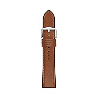 Fossil All-Gender 22mm Leather/Silicone Interchangeable Watch Band Strap, Color: Light Brown (Model: S221300)