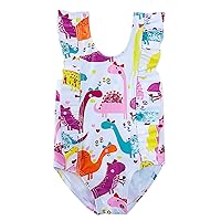 RAISEVERN Baby Girls Swimsuit Ruffles Bathing Suits Cute Beach Sport Swimming Backless Summer One Piece Swimwear 2-7 Years