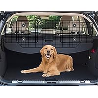CASIMR Dog Car Barrier for SUVs, Vehicles, Trucks, Cars, Adjustable Pet Divider Cargo Area Universal-Fit, Heavy-Duty Wire Mesh Barriers, Safety Travel Accessories Dog Crate Cover