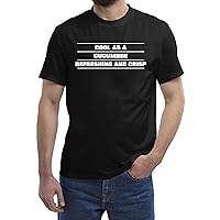 Funny Gift Cool Cucumber Gifts, for Family Gathering - Cool As a Cucumber Quote on Multi Size Black T-shirt