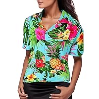 Women's Summer Fashion T Shirts Short Sleeve Floral Print Trendy Tops Cute Graphic Color Block Tees
