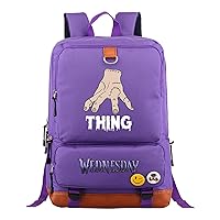 Unisex Teen Wednesday Addams Rucksack-Student Large Bookbag Waterproof Durable Knapsack for Outdoor
